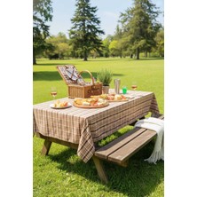 Modern Ekose Masa Örtüsü – Yıkanabilir %100 Pamuklu, Şık Günlük ve Özel Çeyizlik Sofra Örtüsü