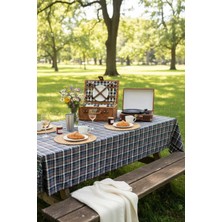 Modern Ekose Masa Örtüsü – Yıkanabilir %100 Pamuklu, Şık Günlük ve Özel Çeyizlik Sofra Örtüsü