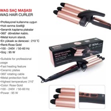 Özbience Profesyonel 19 mm Saç Maşası, Seramik Kaplama, Rose Gold, Su Dalgası Tasarımı