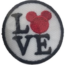 Nuvigo Aplike Ütü Ile Yapışan Love Pati Arma 4 cm
