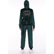 İkmal Ikmal Taçlı Taş Yumuşak Doku Kadife Paça Lastik