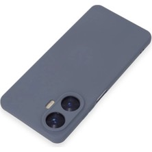 Techmrt Newface Realme C55 Kılıf Nano Içi Kadife Silikon - Gri