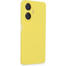 Techmrt Newface Realme C55 Kılıf Nano Içi Kadife Silikon - Sarı