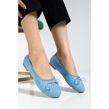 OXI Kadın Günlük Babet Klasik Ince Taban Süet