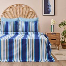 Evidea Soft Verano Çift Kişilik Pike Takımı - Mavi / Yeşil