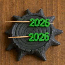 Mir Store Yeni Yıl 2026 Kürdan Süsü – Atıştırmalık Sunum Aksesuarı 24'lü