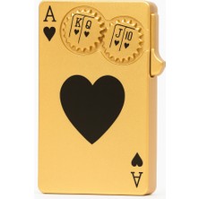 Tobacium Kart Desenli Gold Siyah Özel Tasarım Çakmak