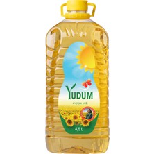 Yudum Ayçiçek Yağı 4,5 LT Doğal Yöntemlerle Elde Edilmiş Hafif Yağ Salatalar ve Kızartmalar İçin