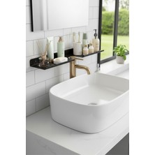 Grandmix Metal Banyo Lavabo Üstü Raf Duvara Monte 40X10 cm