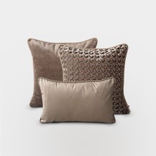 Lidoma Home "cheva" Kırlent Kılıfı Seti / Kahverengi