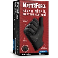 Master Force Siyah Nitril Eldiven Xl Maksi Boy