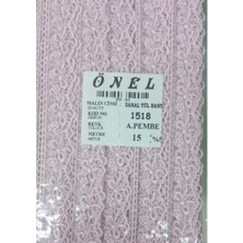 Nuvigo Dantel Polyester Sanal Tül Bant Açık Pembe 15 Metre En 3 cm ON-1518-AP