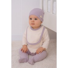 Kidaxi Kız Bebek 4\'lü Zıbınlı Alt Üst Takım %97 Pamuklu (1-3 / 3-6 Ay)