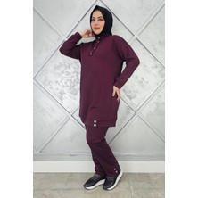 Pys Giyim Kadın Boğazı Çıt Çıt Detaylı Tesettür Takım