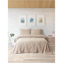 Merinos Modern Line Twist 3 Parça Çift Kişilik Battaniye Seti - V