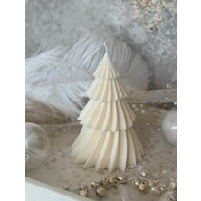 Lumieri Candle El Yapımı Kokusuz Soya Wax Yılbaşı Ağacı Mum – Dekoratif Mum – Yeni Yıl Hediye Mum 13 cm