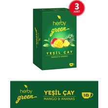 Herby Yeşil Çay Mango ve Ananas x 3 Adet