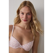 Penti Açık Pembe Pleasure Desenli Lace Dantel Sütyen