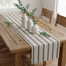 Grand Fine Art 1 Adet Runner,çizgi Desenli 100% Pamuk Runner,yıkanabilir Runner 40X140 cm