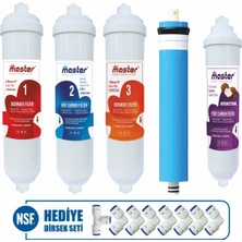 Master 5 Aşamalı RO Membranlı Su Arıtma Cihazı Filtre Seti