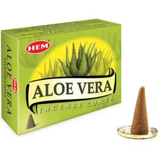 Lorvento Aloe Vera Konik Tütsü Seti (120 Adet) – Metal Altlıklı, Ferah Bitkisel Esinti