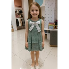 Ugly Duck 04-12 Yaş Arası Şanel Kumaş Elbise - Yeşil