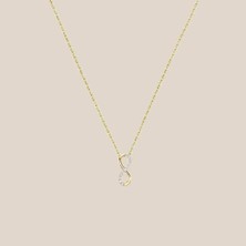 Altıntaş Taşlı Sonsuzluk Altın Kolye