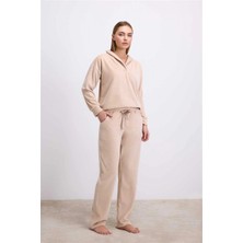 Marsilyan Anıl Kadın Tencel Pamuklu Uzun Kollu Sweatshirt ve Pantolon Takımı (11551)