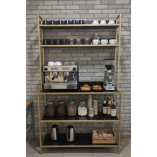 Hitit Dekorasyon Vertex Gold Metal Çay / Kahve Standı | Endüstriyel Çay Kahve Servis Ünitesi