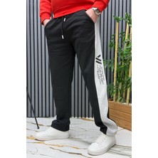 Wafrazon Erkek 2 Iplik Şardonlu Wafra Baskılı Garnili Baggy Eşofman Altı