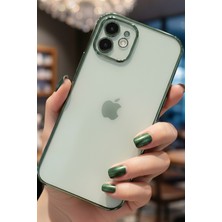 TechTrove Apple iPhone 12 Uyumlu 3D Kamera Korumalı Şeffaf Tasarım Bumper Kılıf