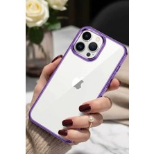 TechTrove Apple iPhone 15 Pro Max Uyumlu 3D Kamera Korumalı Şeffaf Tasarım Bumper Kılıf