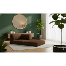 Nwin Home Linea Mini L Köşe Kadife Fitilli Kanepe Çok Amaçlı Yer Minderi Modül Berjer 100X100