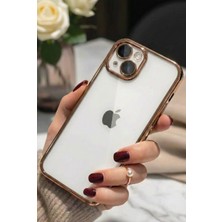 TechTrove Apple iPhone 15 Uyumlu 3D Kamera Korumalı Şeffaf Tasarım Bumper Kılıf