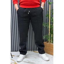 Wafrazon Erkek 3 Iplik Şardonlu Ön Çimalı Baggy Eşofman Altı