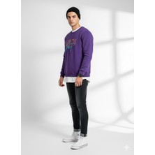 Ribana Classic Unısex Bisiklet Yaka Regular Baskılı Içi Pamuklu Sewatshirt