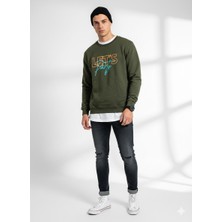 Ribana Classic Unısex Bisiklet Yaka Regular Baskılı Içi Pamuklu Sewatshirt