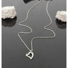 Myz Takı Kalp Figürlü 925 Ayar Gümüş Kadın Kolyesi