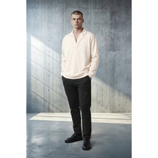 Black Steel V Yaka Sweatshirt