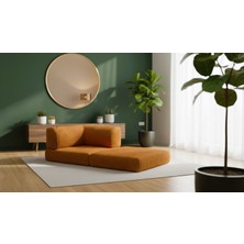 Nwin Home Linea Mini L Köşe Kadife Fitilli Kanepe Çok Amaçlı Yer Minderi Modül Berjer 100X100