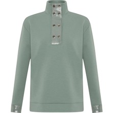 Allyco Yüksek Yaka Oversize Sweatshirt