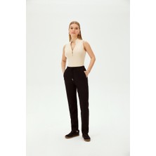 Allyco Paçası Lastikli Örme Pantolon