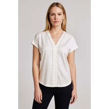 Allyco V Yaka Kısa Kollu Regular Örme Tişört