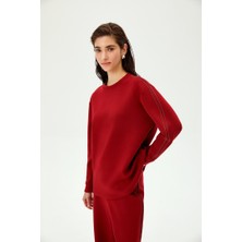 Allyco Parlak Taşlı Oversize Sweatshirt