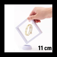 Tg Tek-İş Global 11X11 cm Standlı 3D Takı Koleksiyon Saklama Kutusu – Şeffaf Film Çerçevesi | Ziynet, Hatıra, Madalya Sergileme