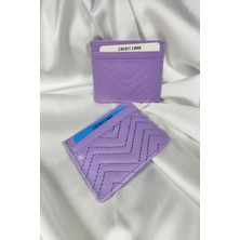 Leaf Accessory Unisex Kartlık Mor, 1. Sınıf Vinlex Deri, 7 Tane Kart Koyma Cepli