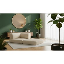 Nwin Home Linea Mini L Köşe Kadife Fitilli Kanepe Çok Amaçlı Yer Minderi Modül Berjer 100X100