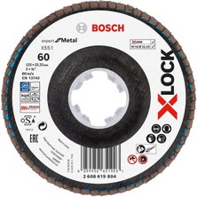 Bosch X-Lock Flap Disk 125 mm 60 Kum X551 2608619804