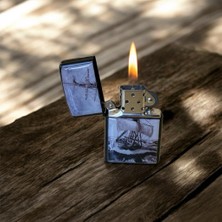 STR Zippo Tarzı Benzinli Çakmak Klasik Motorsiklet
