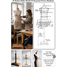 38 Beden Profesyonel Fransız Göğüs Kuplu Balık Model Terzi Mankeni Prova Mankeni